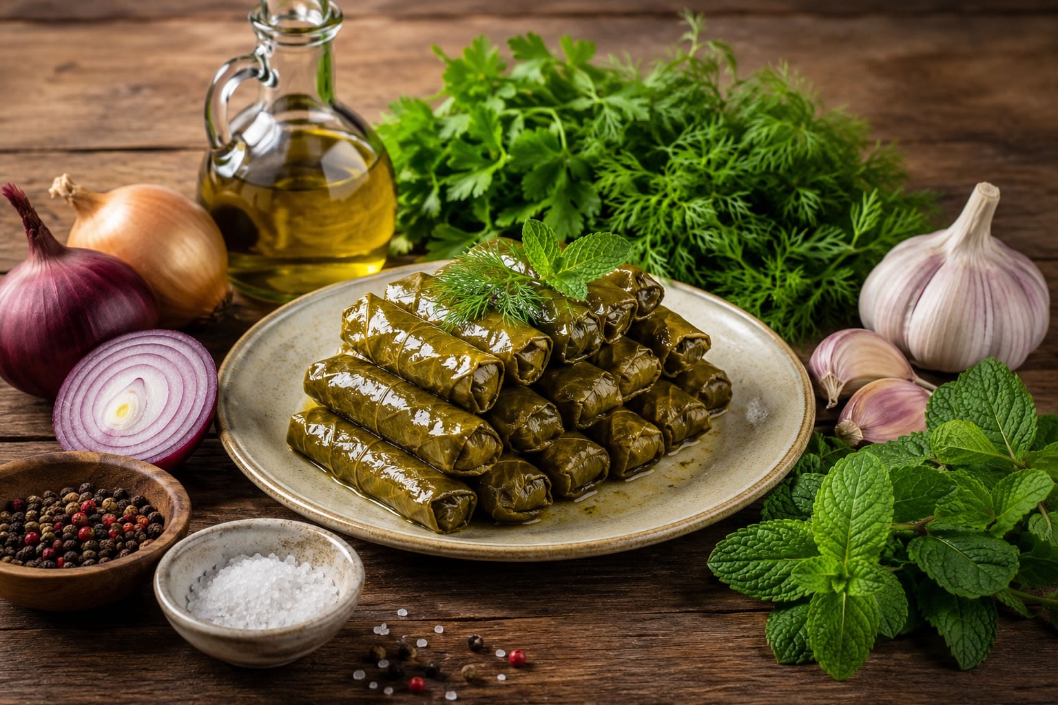 Zeytinyağlı yaprak sarma siparişi - Ege usulü.